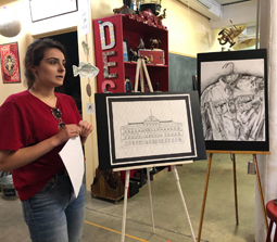 Advanced Art Student Presenting
